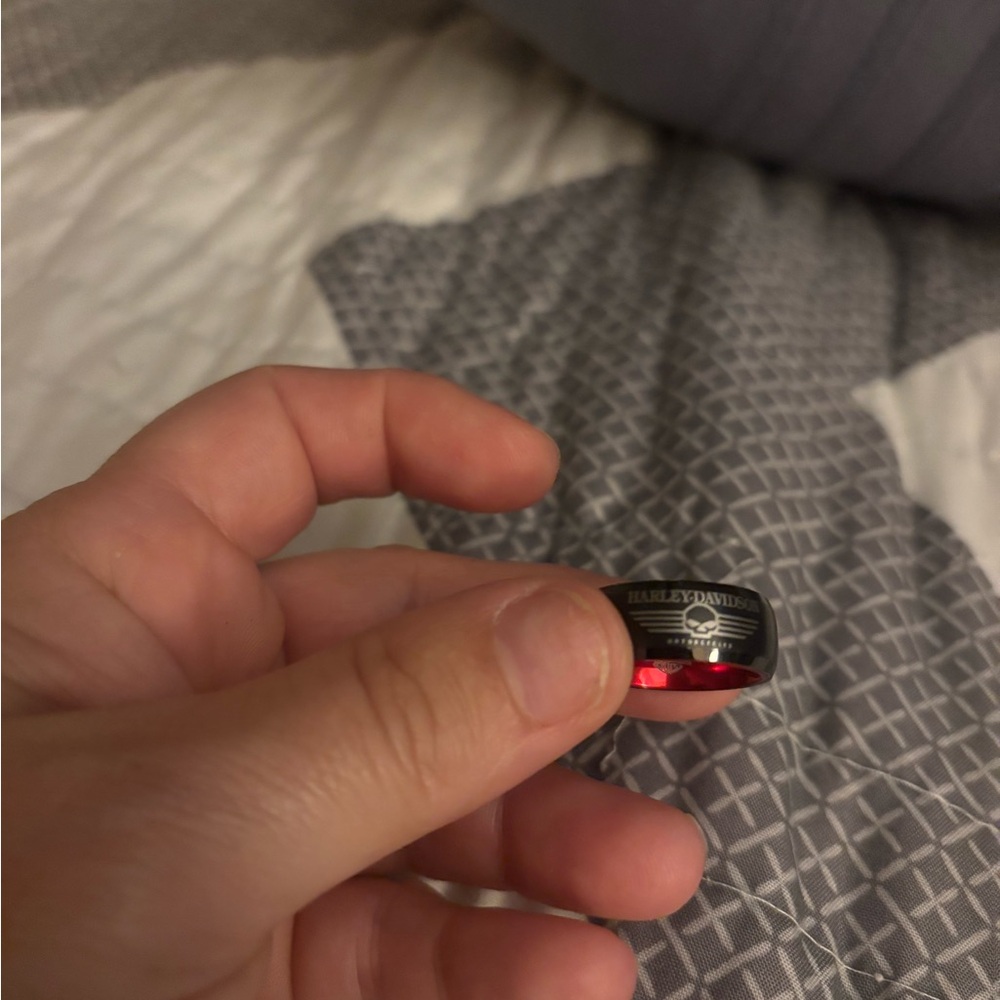 Harley-Davidson Black and Red Ring